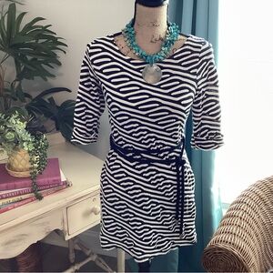 Innovation USA Zebra Print Dress in Cream and Black size XS.
